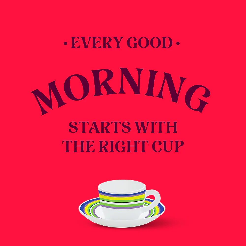 Larah by Borosil Vienna Cup n Saucers Set, 140ml x 12