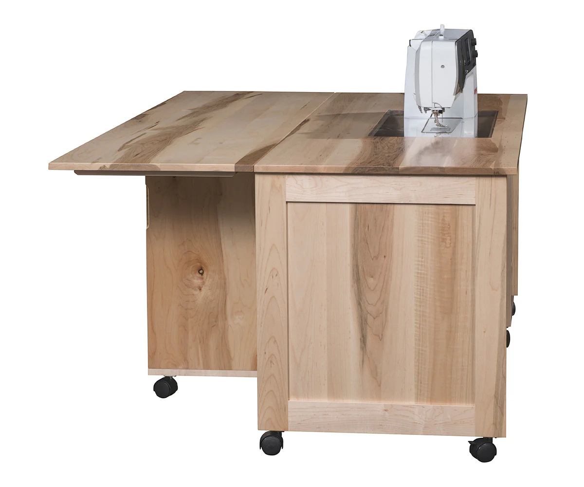 Amish Flat Top Sewing Cabinet With No Doors