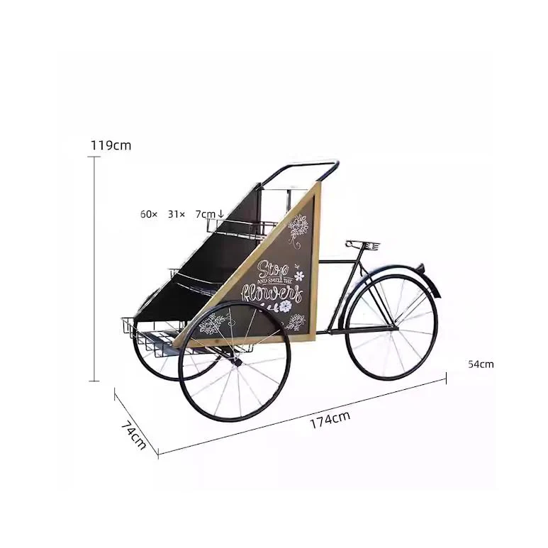 Bicycle Design Flower Planter Black