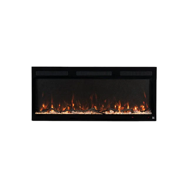 Sideline Fury 46 Inch Slim-Depth Recessed Smart Electric Fireplace 80053