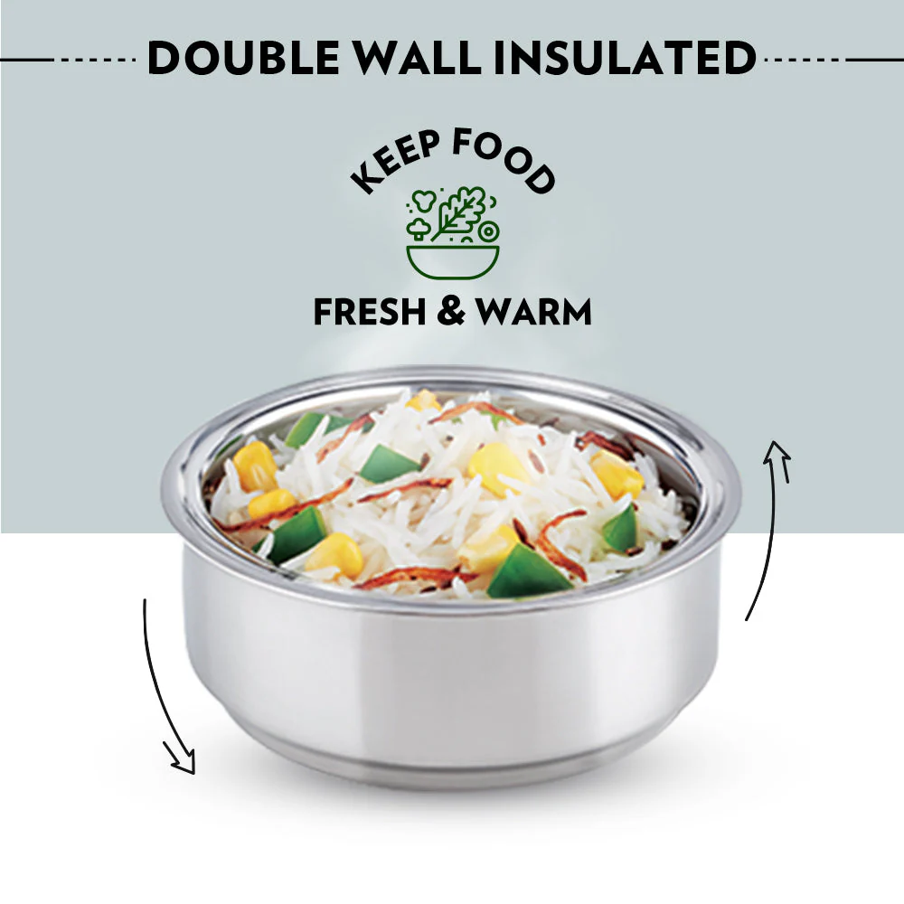 Borosil Carryfresh Lunchbox, Set of 2, Large, 180ml + 280ml