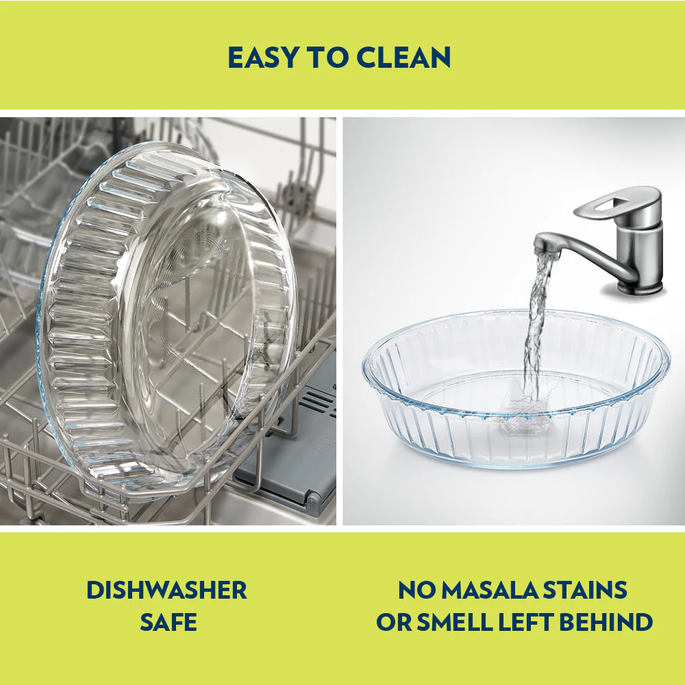 Borosil Fluted Baking Dish, 1.5L