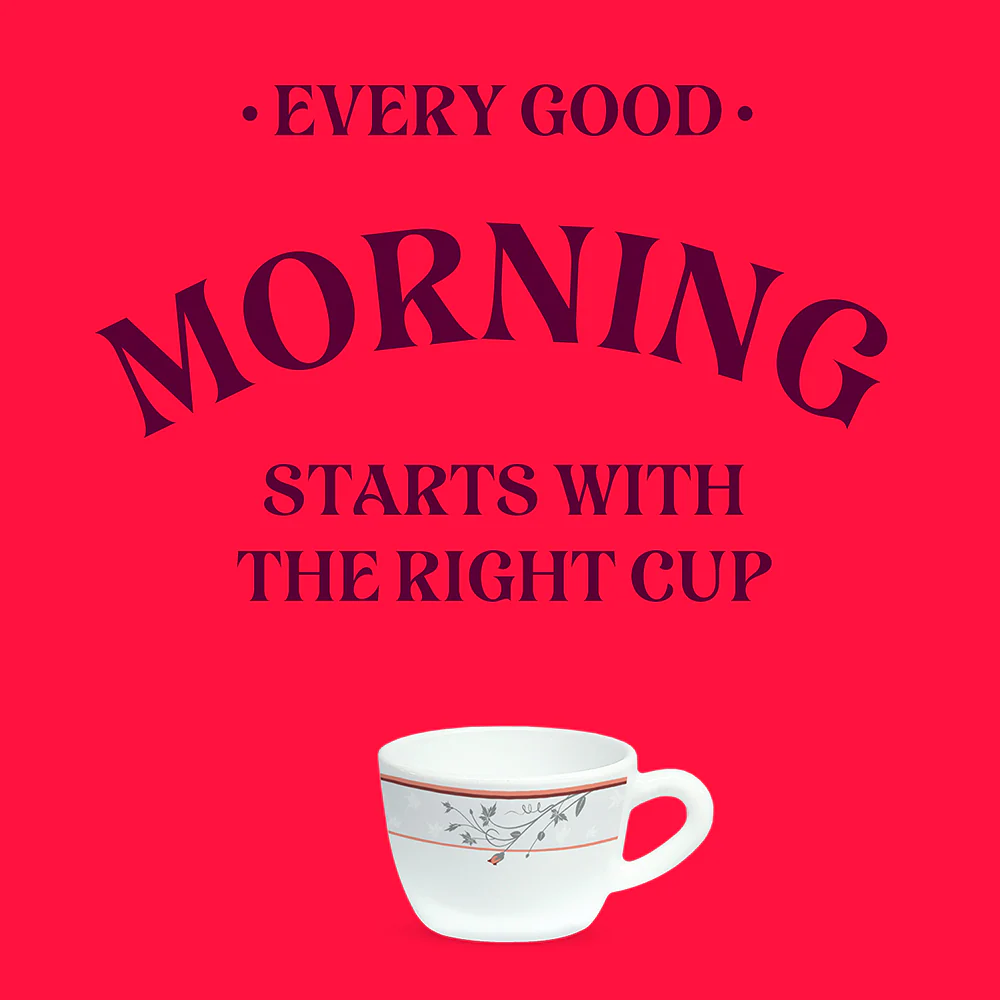 Larah By Borosil Quartz Cup Set