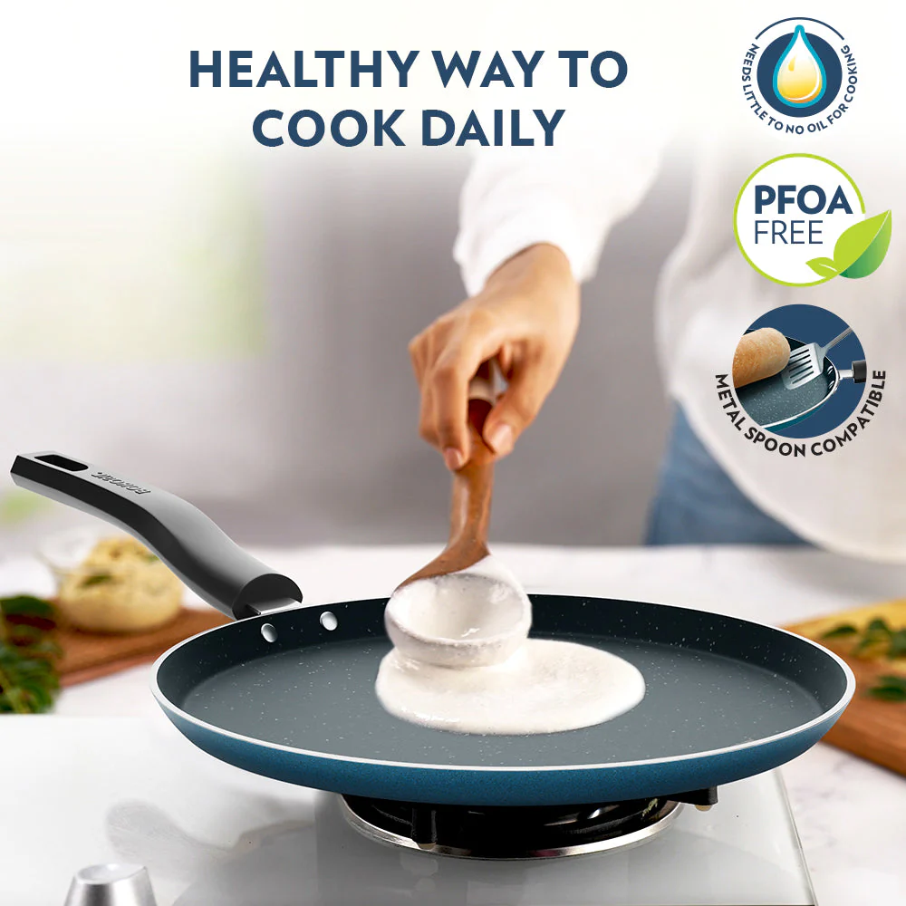 Borosil Pro Chef Non-stick Flat Tawa, 25 cm