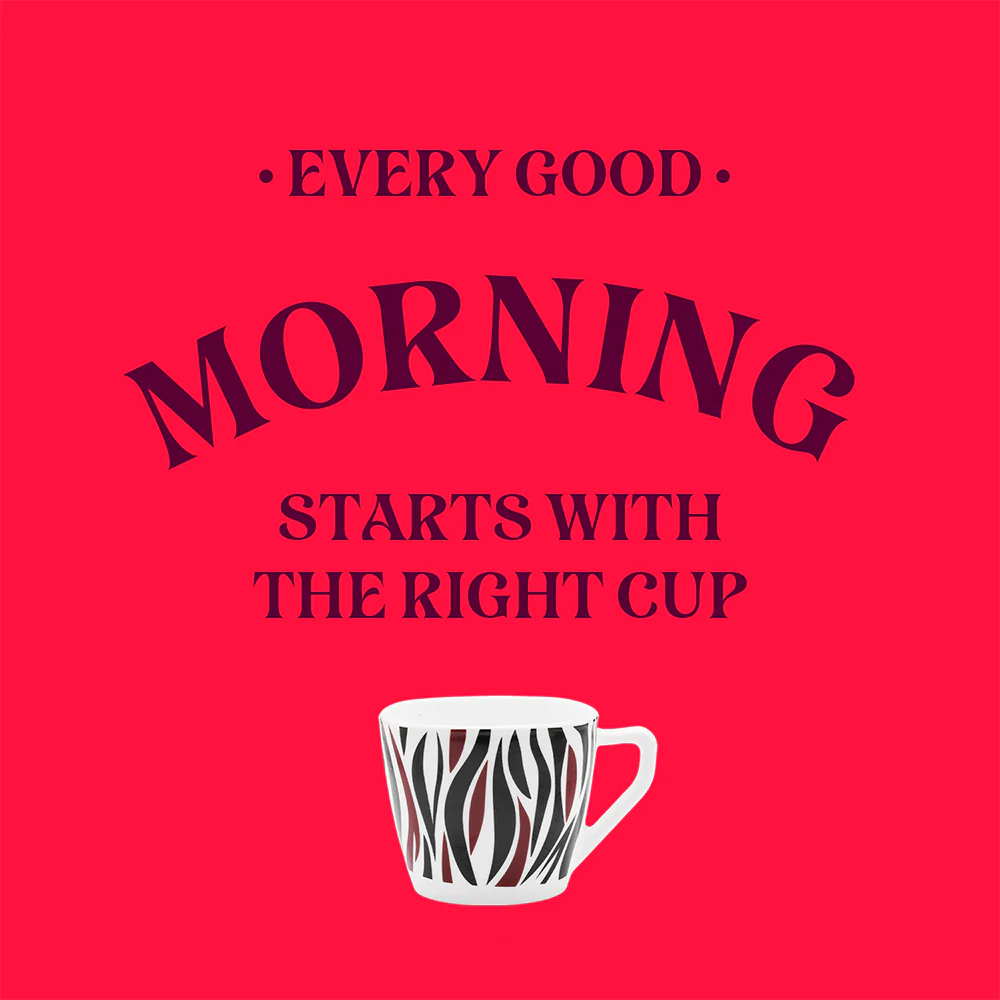 Larah By Borosil Rocky Brown Cup Set