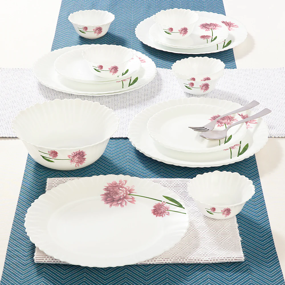 Larah by Borosil Nargis Dinner Set, 19 pc