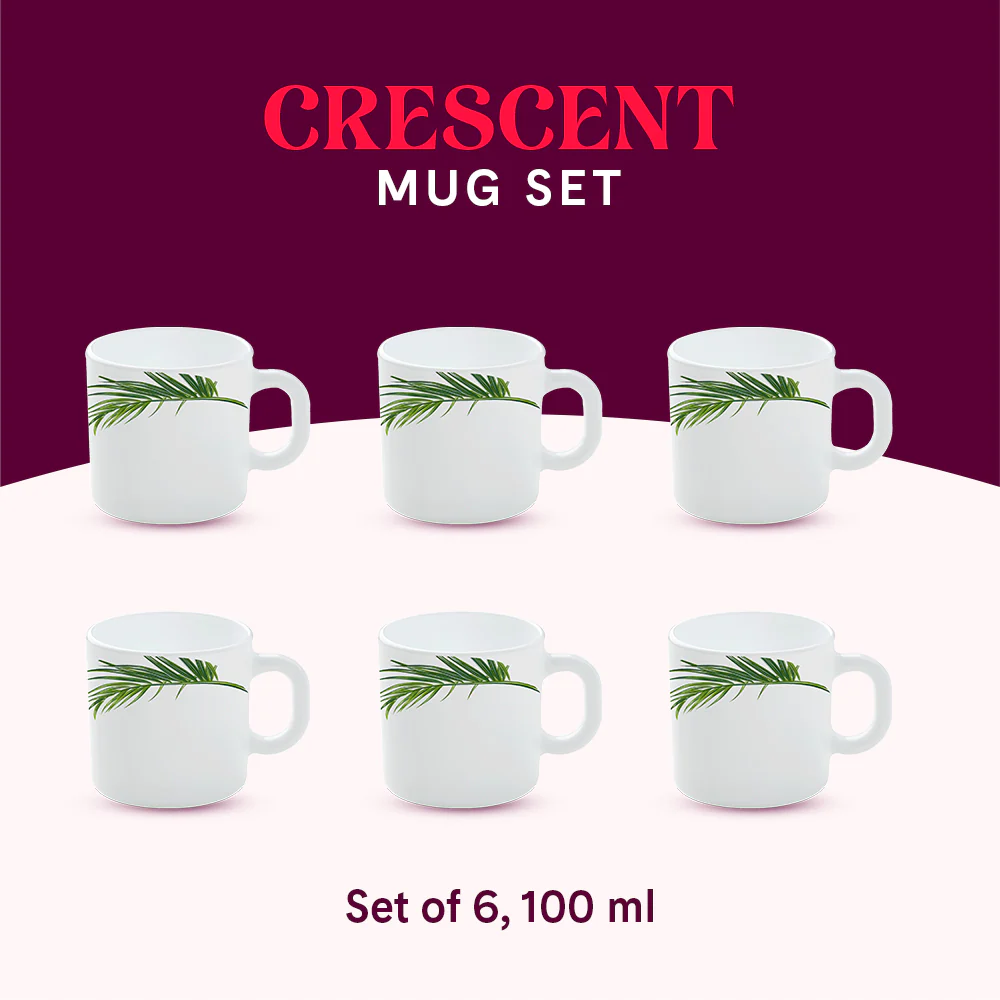 Crescent Mug Set, 100ml x 6