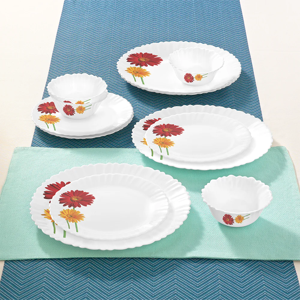 Larah by Borosil Zinnia Dinner Set, 12 pc