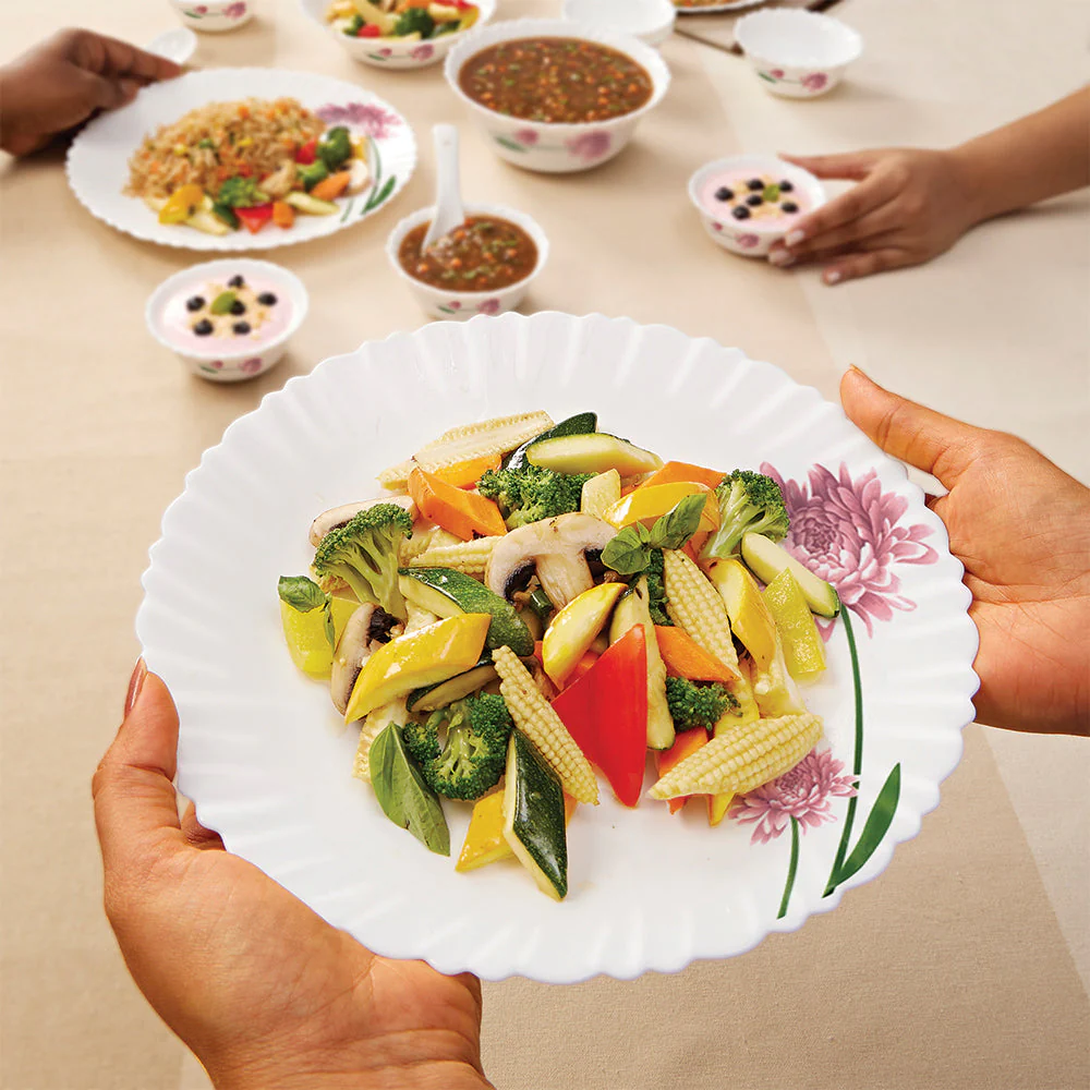 Larah by Borosil Nargis Dinner Set, 6 pc