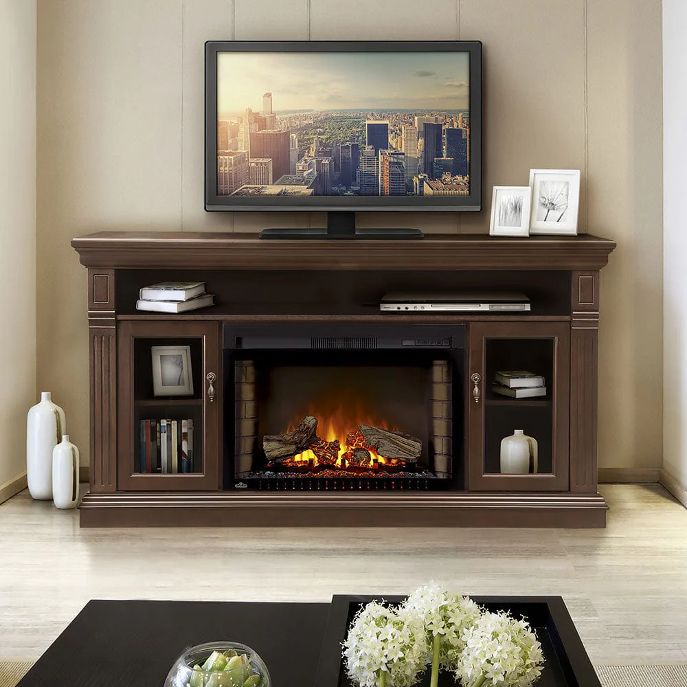 Canterbury Electric Fireplace Media Console in Espresso