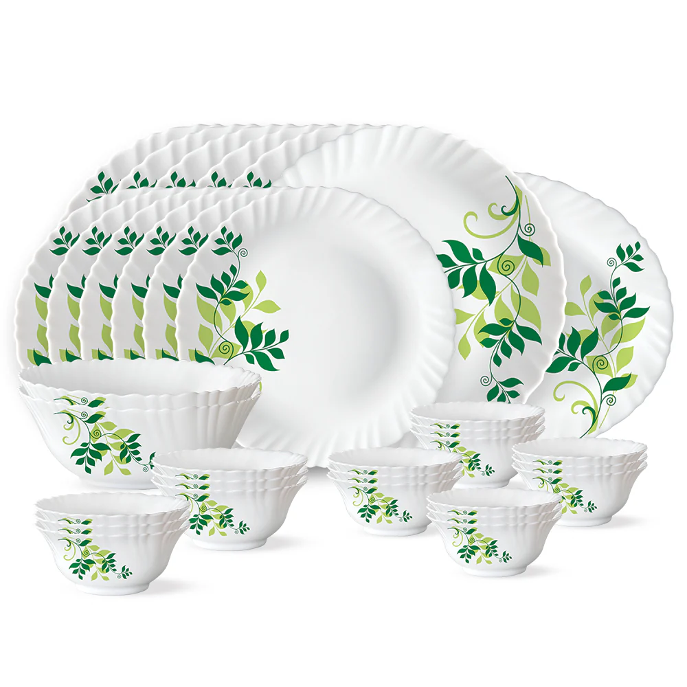 Larah by Borosil Fern Dinner Set, 33 pc