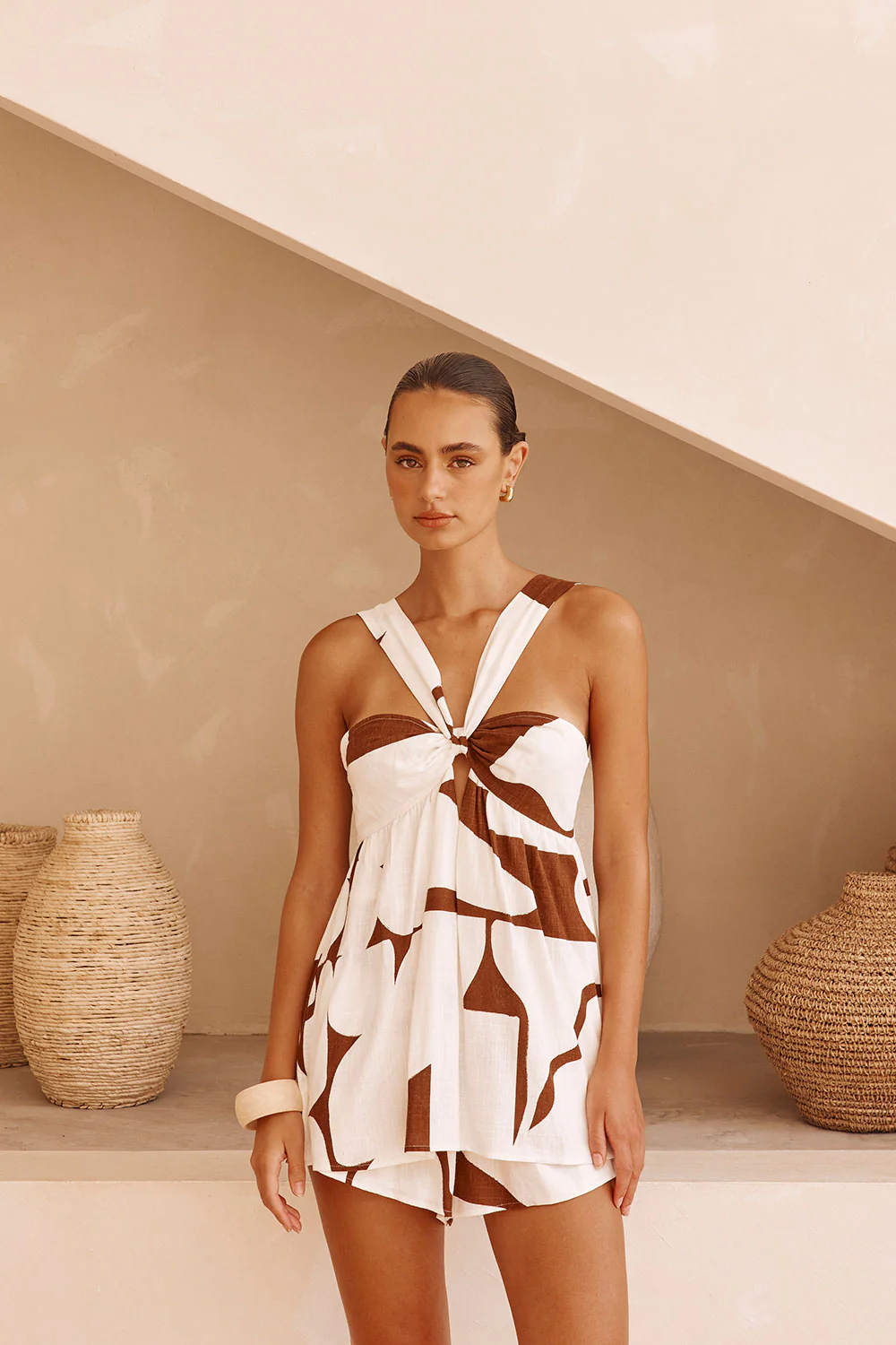 SAMPLE-Jada Playsuit - Sunroom Chocolate