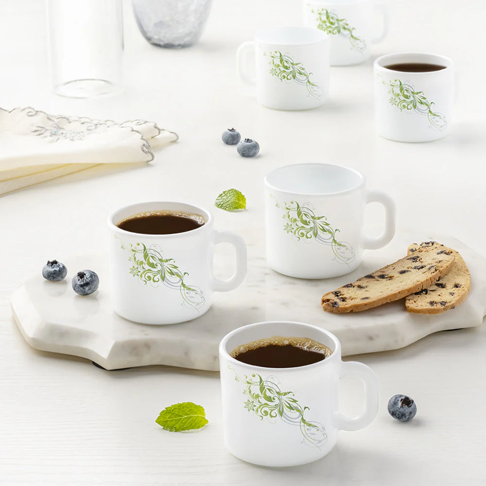 Larah by Borosil Erba Mug Set, 240ml x 2
