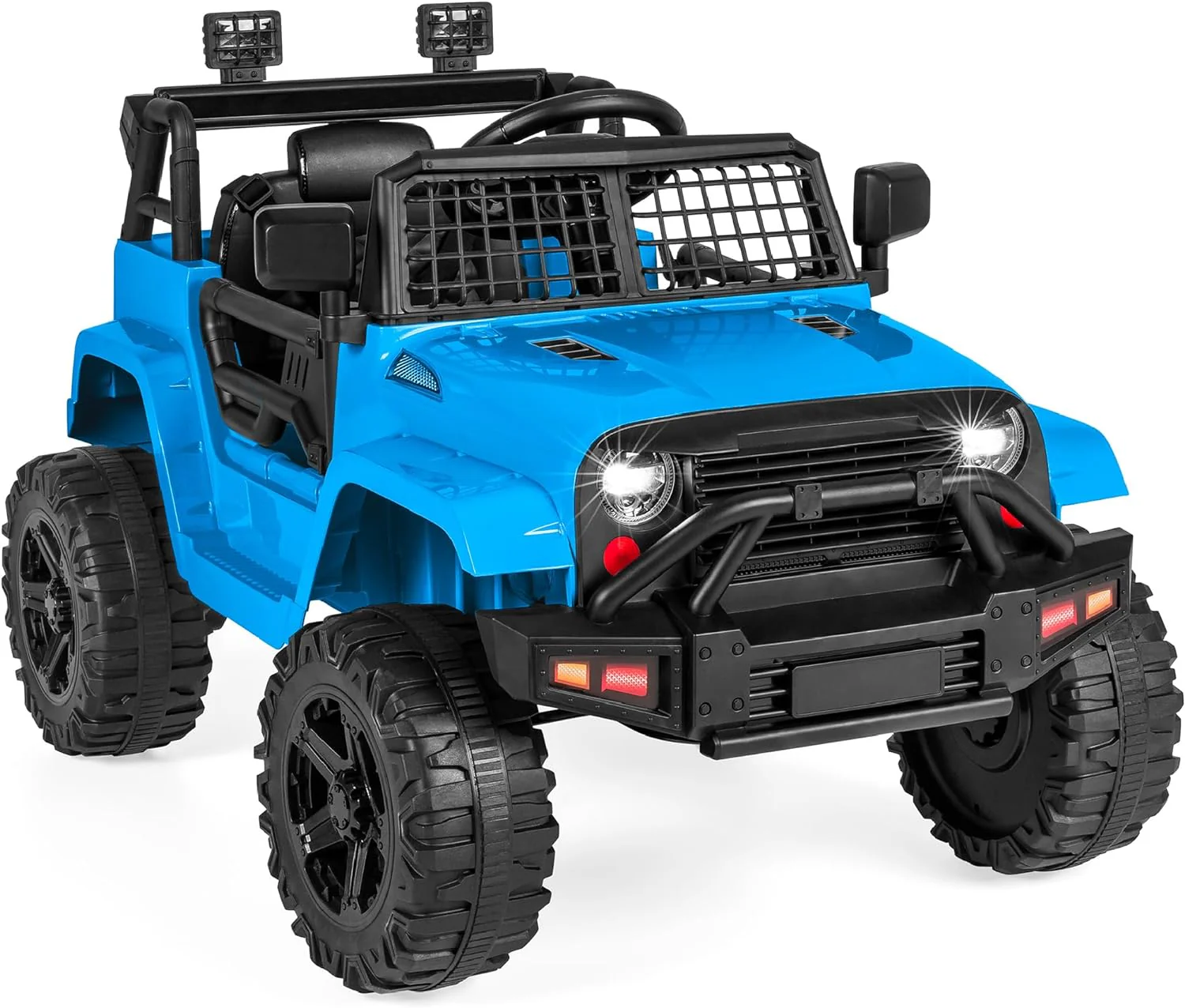 12V Kids Ride On Truck Car w/ Remote Control, Spring Suspension, LED Lights, AUX Port
