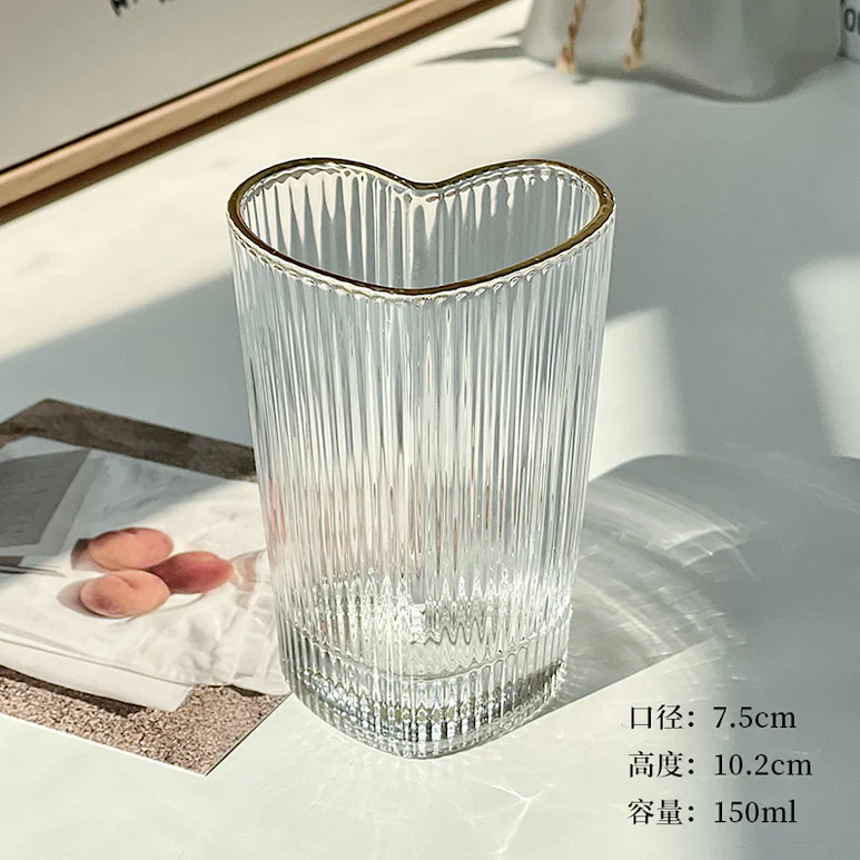 6 Piece Heart Design Tumbler Set Clear