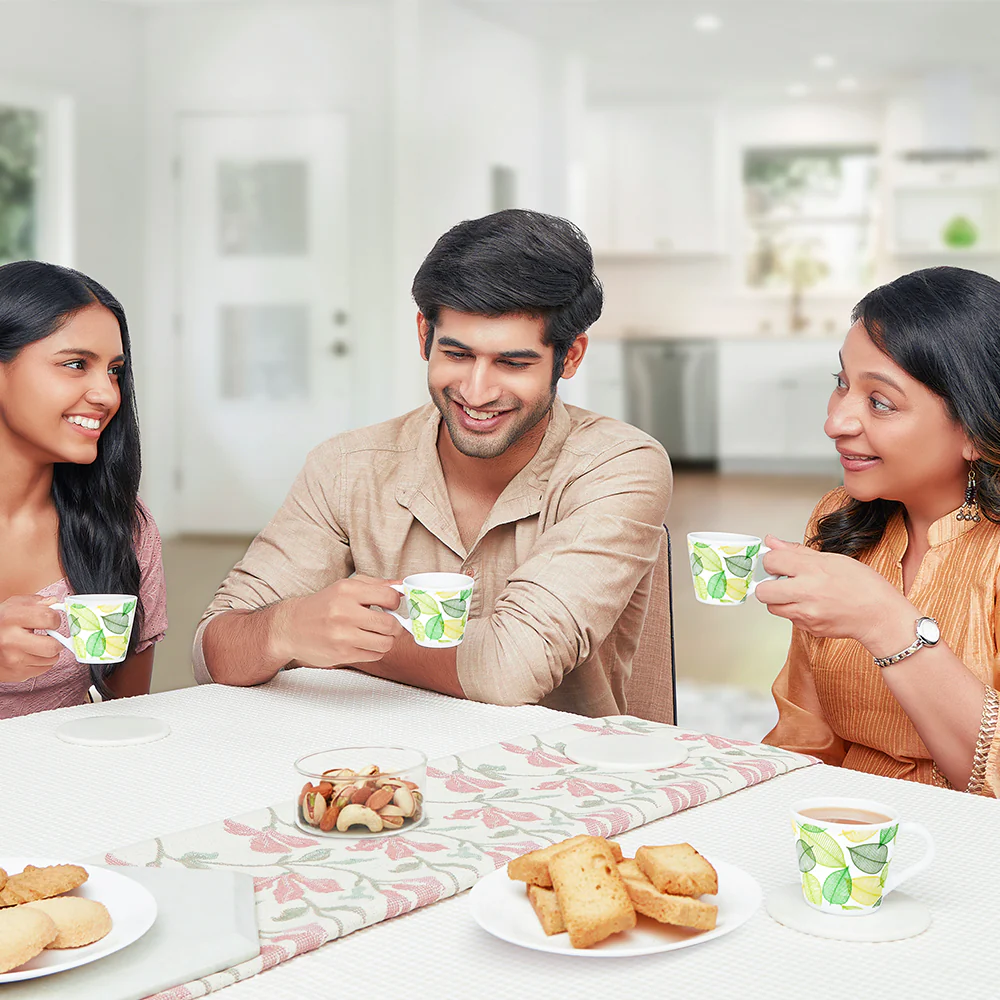 Larah by Borosil Novelty Noma Mug Set, 110ml x 6