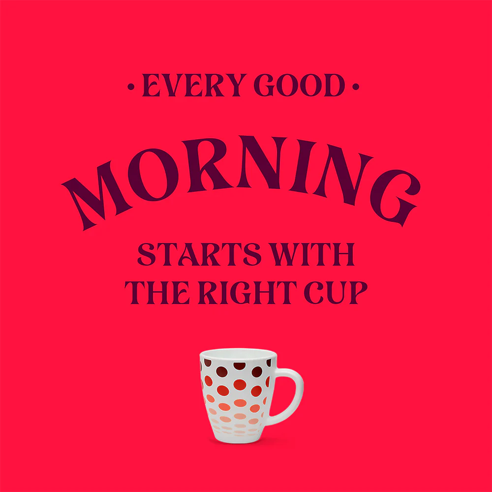 Larah by Borosil Polka Red Mug, 390ml