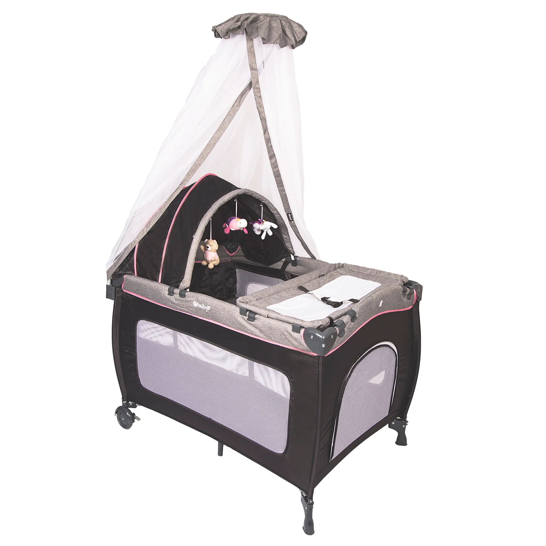 Cuna Corral Sally Eb716 Ebaby Rosado