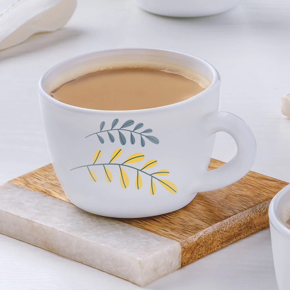 Larah by Borosil Niva Cup Set, 140ml x 6