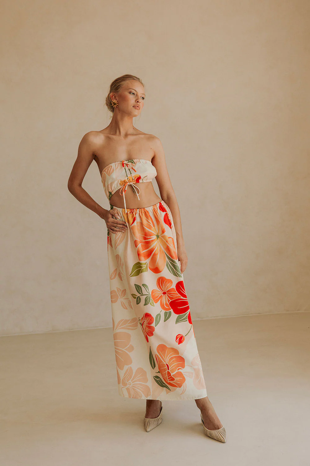 SAMPLE-Fei Dress - Petal Scarf