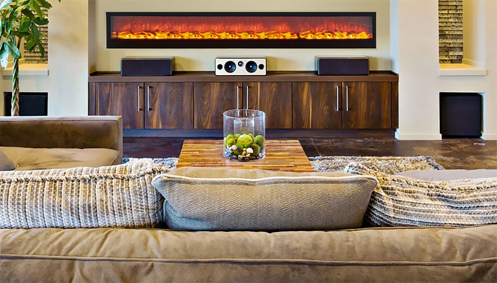 Touchstone 96-In Emblazon Built-In Electric Fireplace (NO HEAT)- 80104