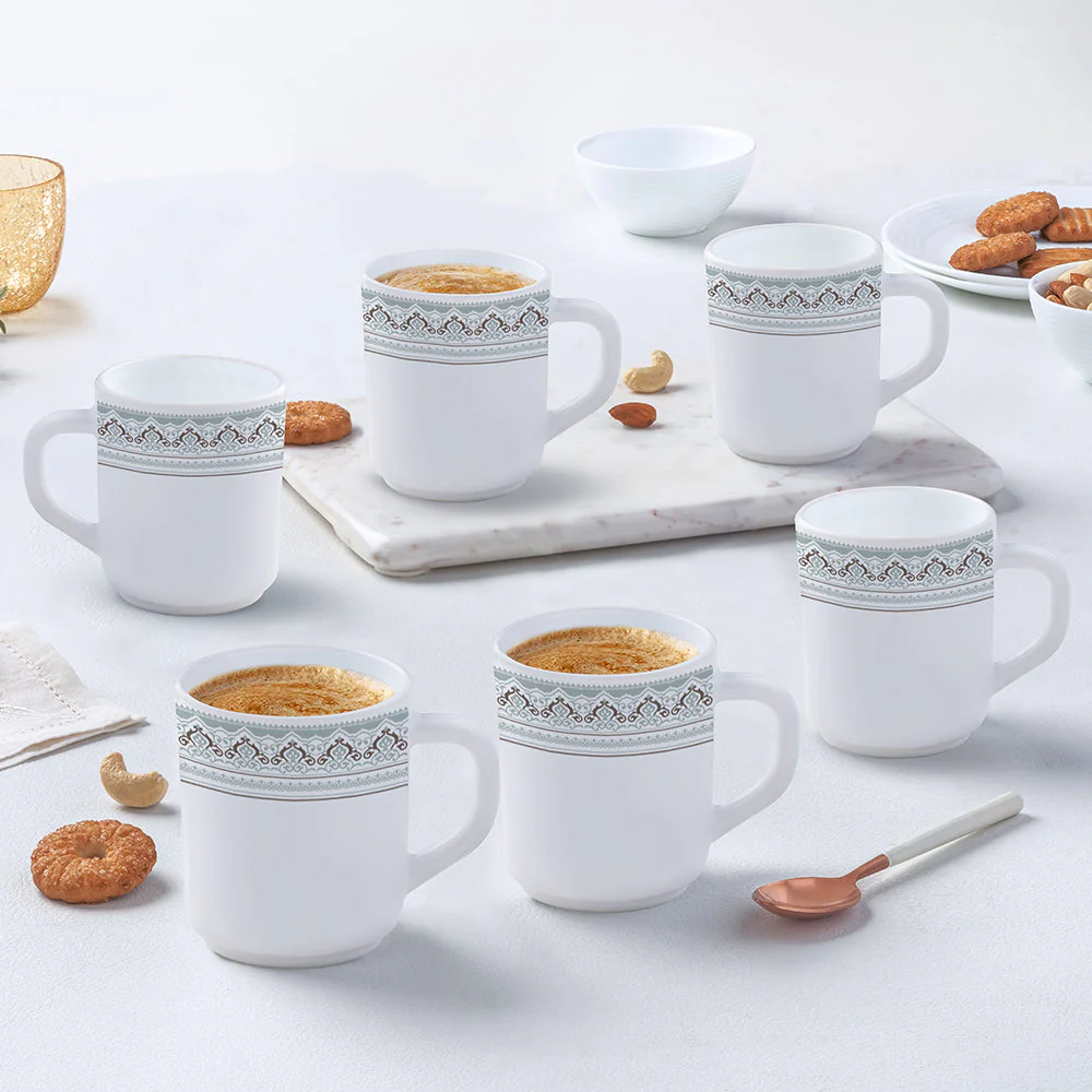 Larah by Borosil Classic Mug Set, 240ml x 2