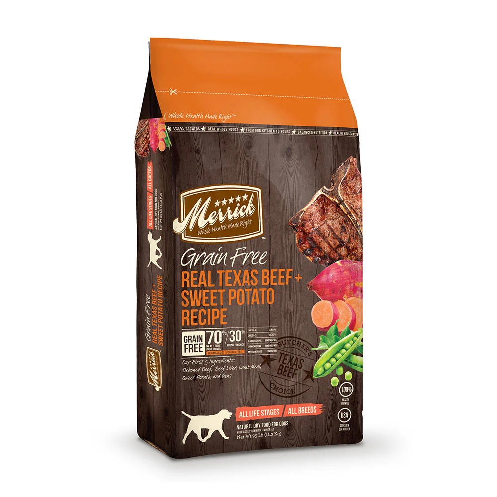 Merrick® Grain Free Real Texas Beef & Sweet Potato Recipe Dog Food 25 Lbs