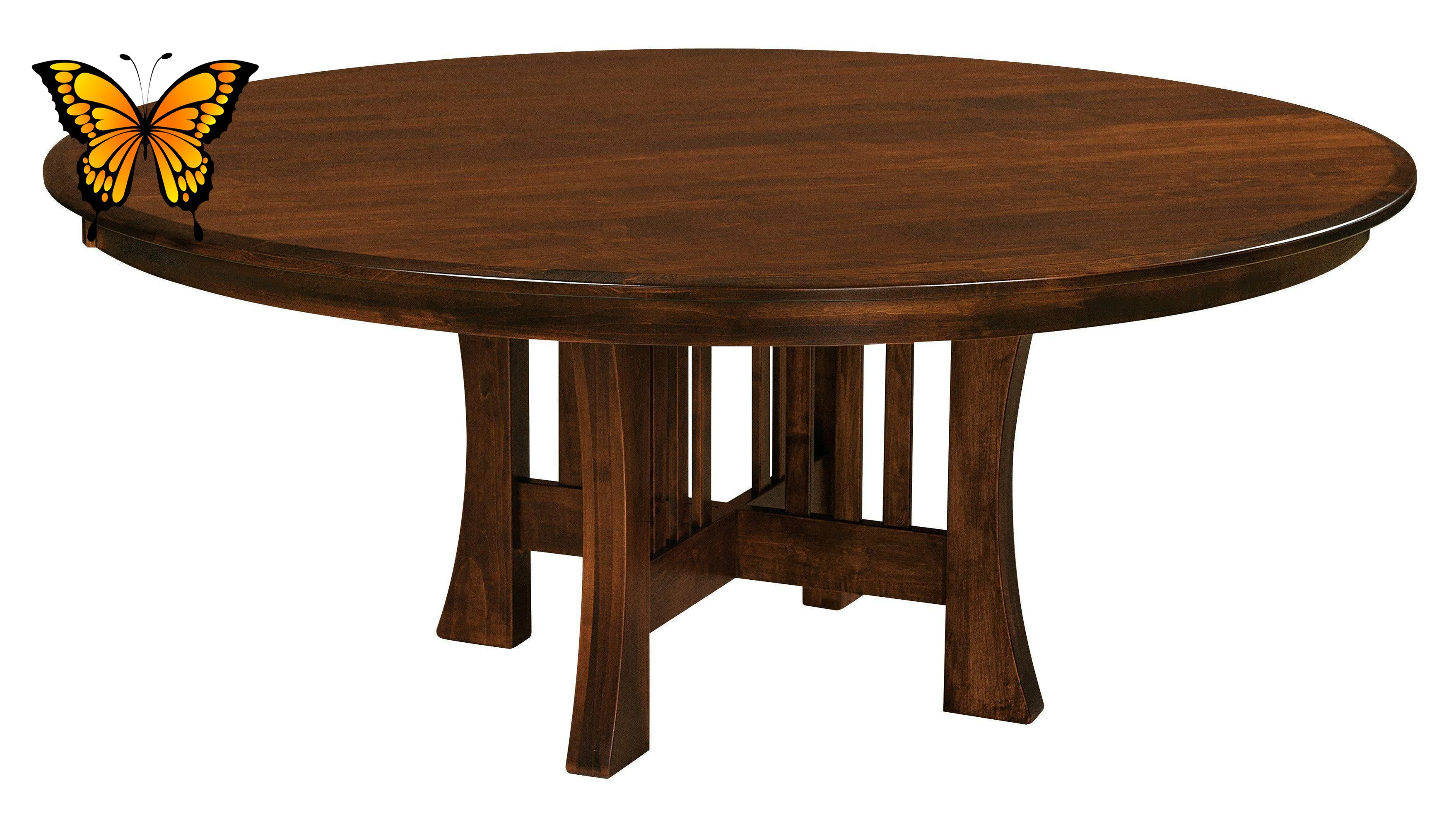 Amish Arts & Crafts Single Pedestal Table