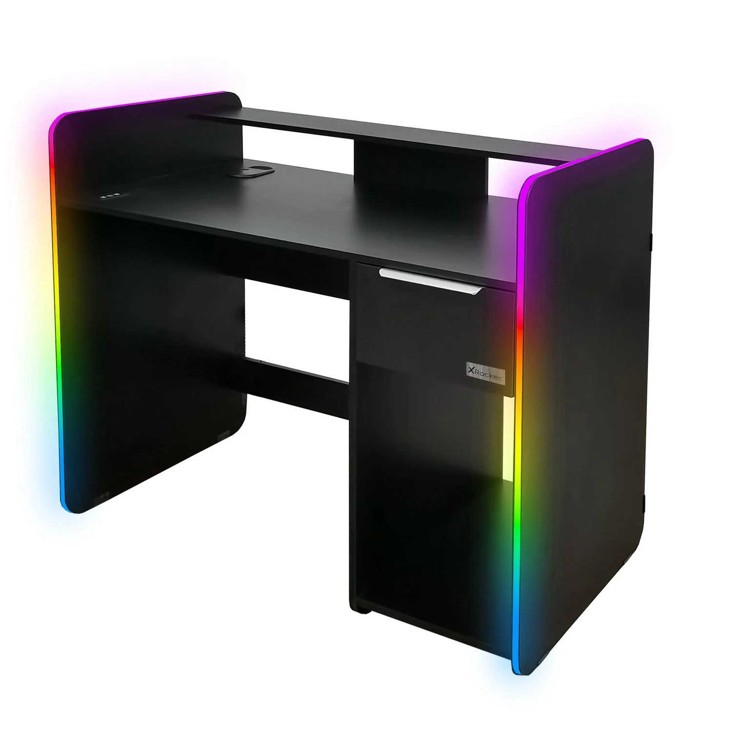 Electra 110cm RGB Gaming Desk with Wireless Charging - Black