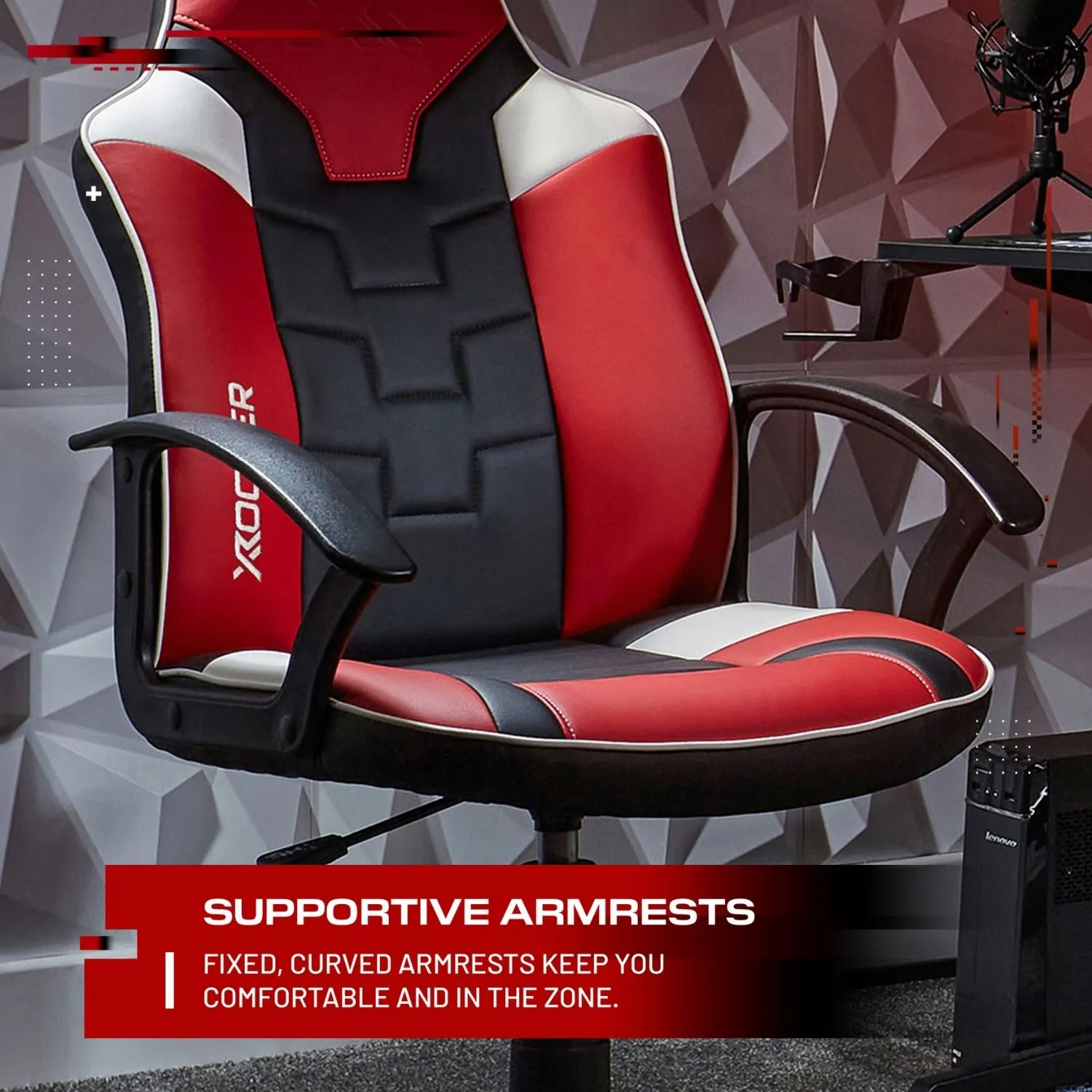 Saturn Ergonomic PC Office Gaming Chair - Red