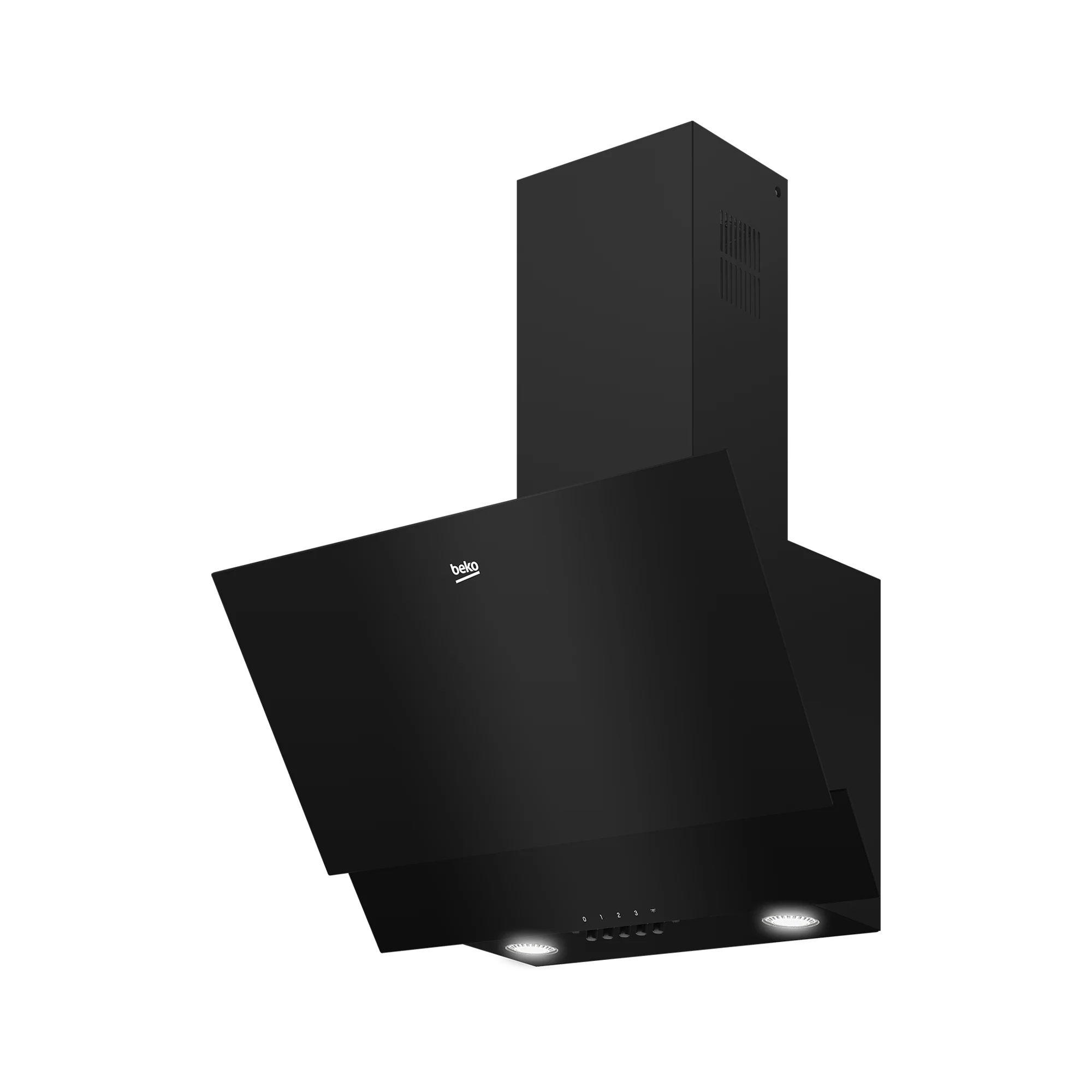 Beko 60cm Glass Inclined Extractor Black