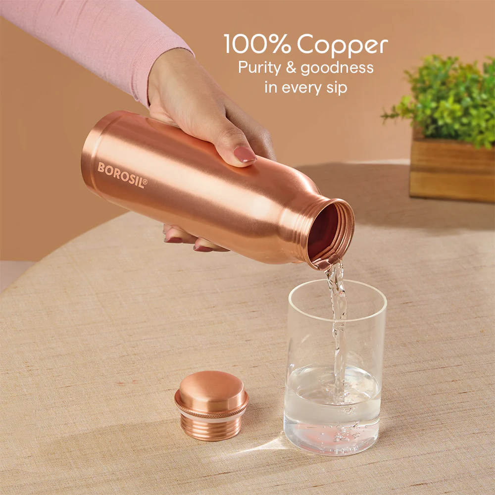 Thirtha-Plain Copper Bottle
