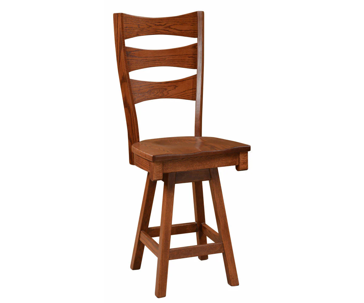 Amish Kingston Swivel Bar Chair