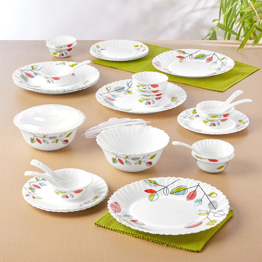 Larah by Borosil, Astra Dinner Set, 34 pc