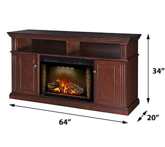 Winston Electric Fireplace Media Console in Espresso