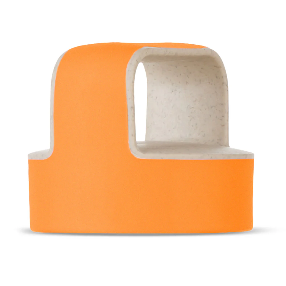 Borosil Husk Lid For Glass Bottles Wide Mouth, Orange