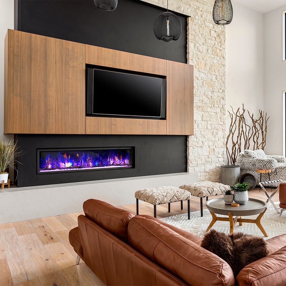 Dynasty 74-in Cascade Linear Electric Fireplace