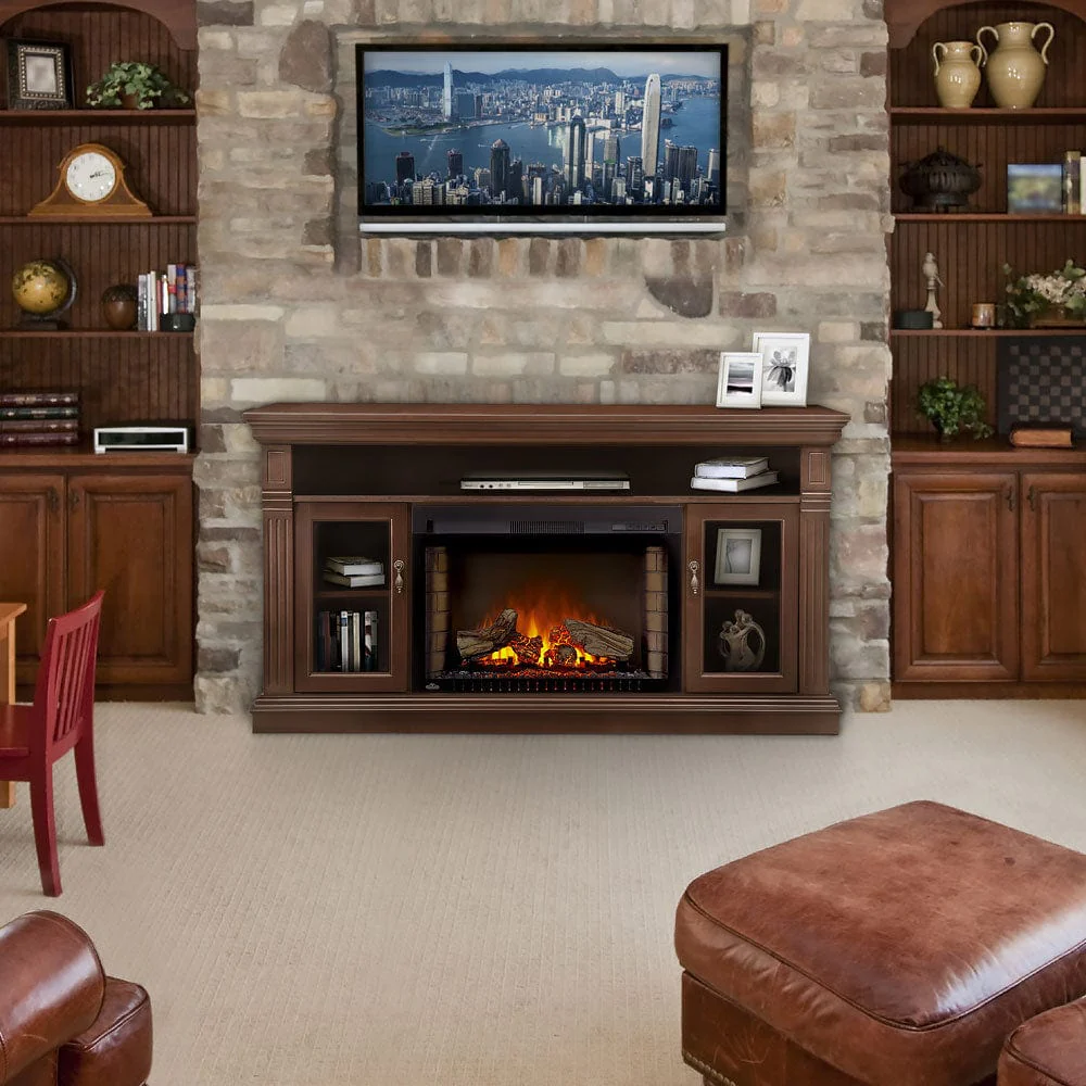 Canterbury Electric Fireplace Media Console in Espresso