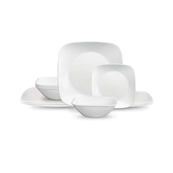 Corelle Pure White 12 Piece Dinner White