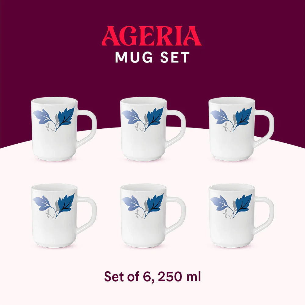 Larah by Borosil Ageria Mug Set, 240ml x 2