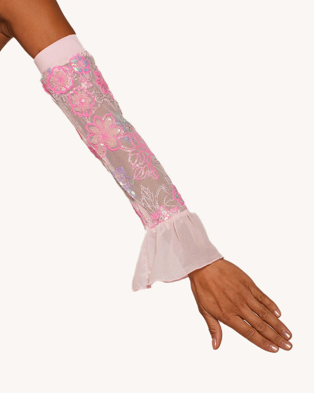 Magical Twinkling Bodysuit with Sleeves and Garter