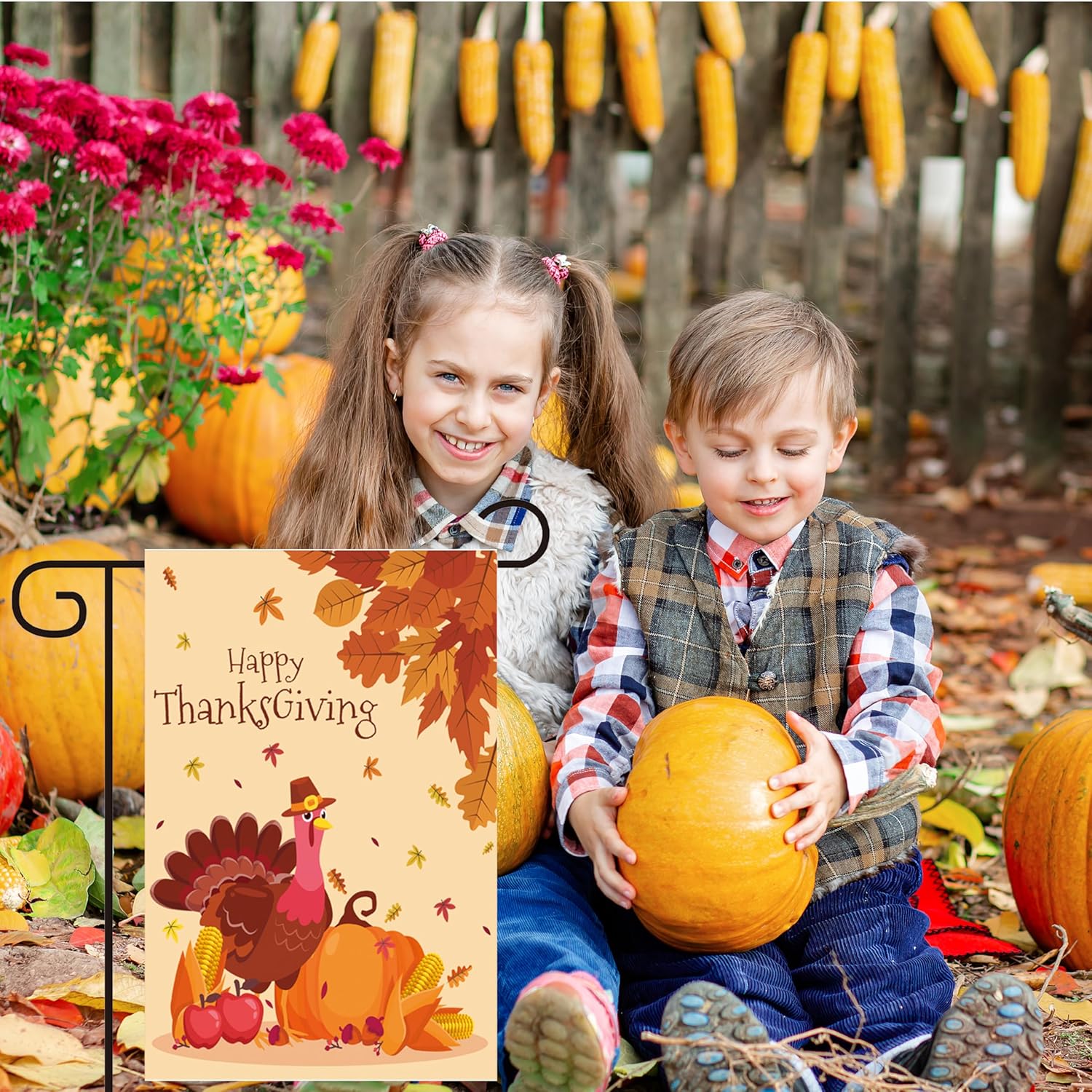 Halloween Garden Flag 12x18 Inch, Vertical Double Sided, 6Pcs