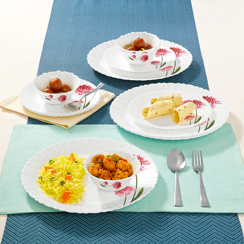 Larah by Borosil Belle Dinner Set, 12 pc