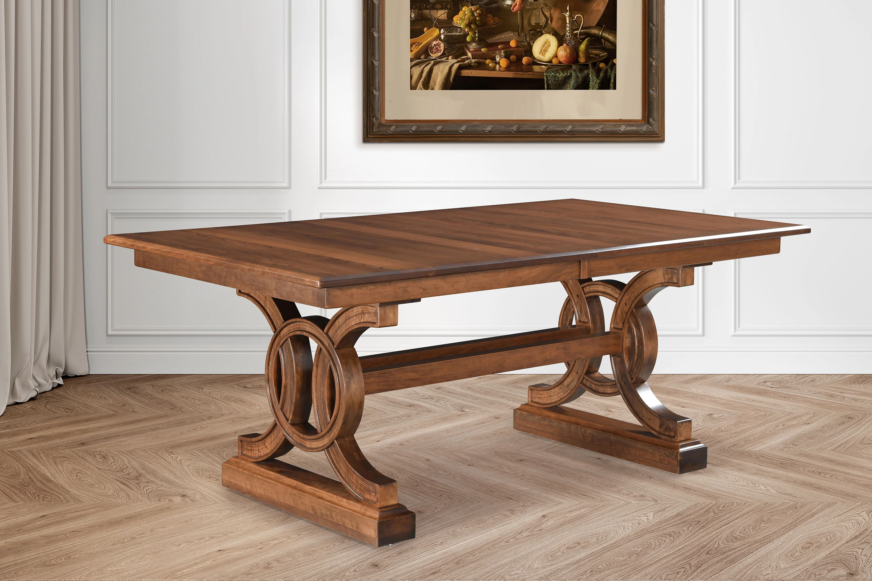 Amish Delta Double Pedestal Table
