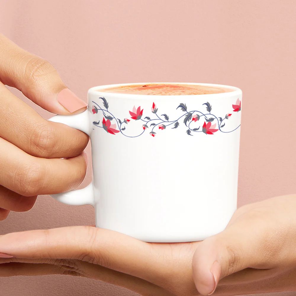 Larah by Borosil Pentas Mug Set, 180ml x 6