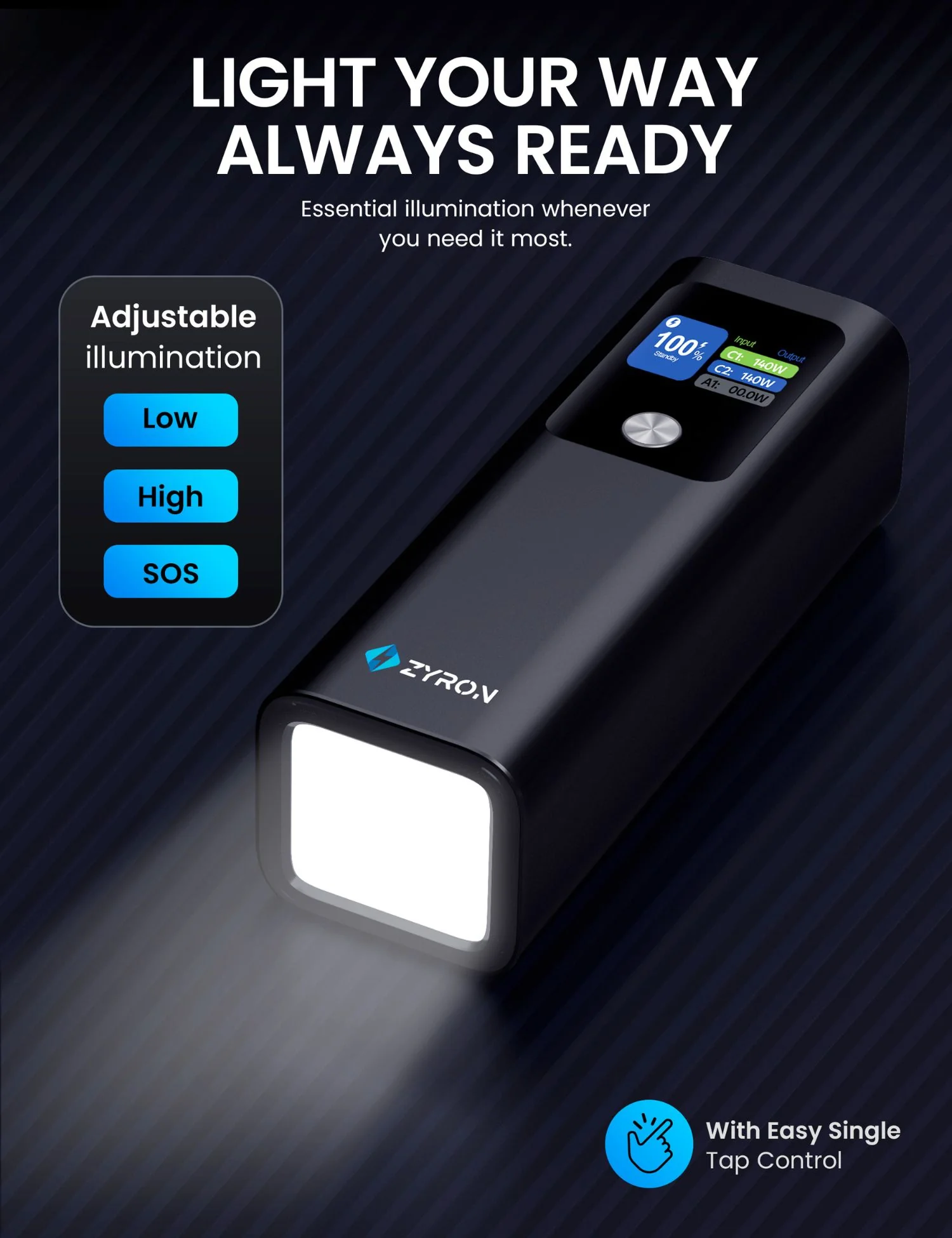 PowaStellar 27000mAh Power Bank with 140W PD3.1 Fast Charging