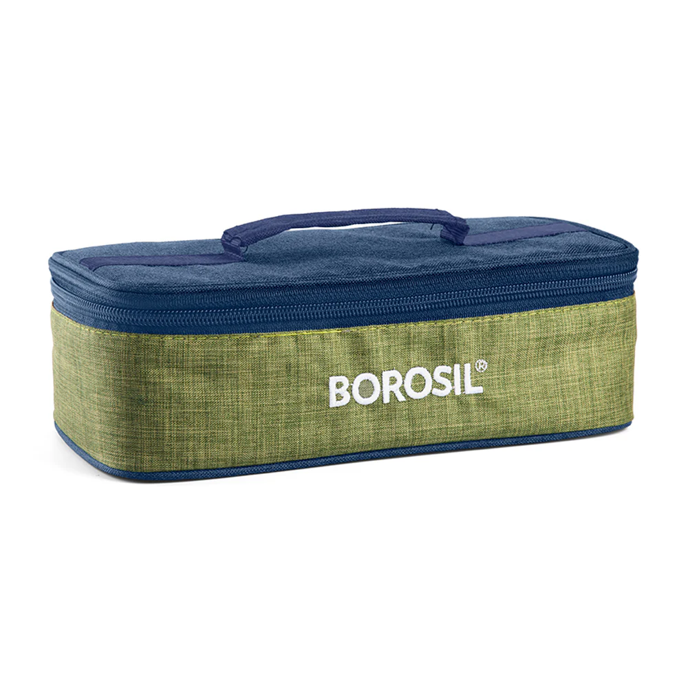 Borosil Ace Flat Lunch Bag, Square, For Set of 2, (320ml) (Only Bag)