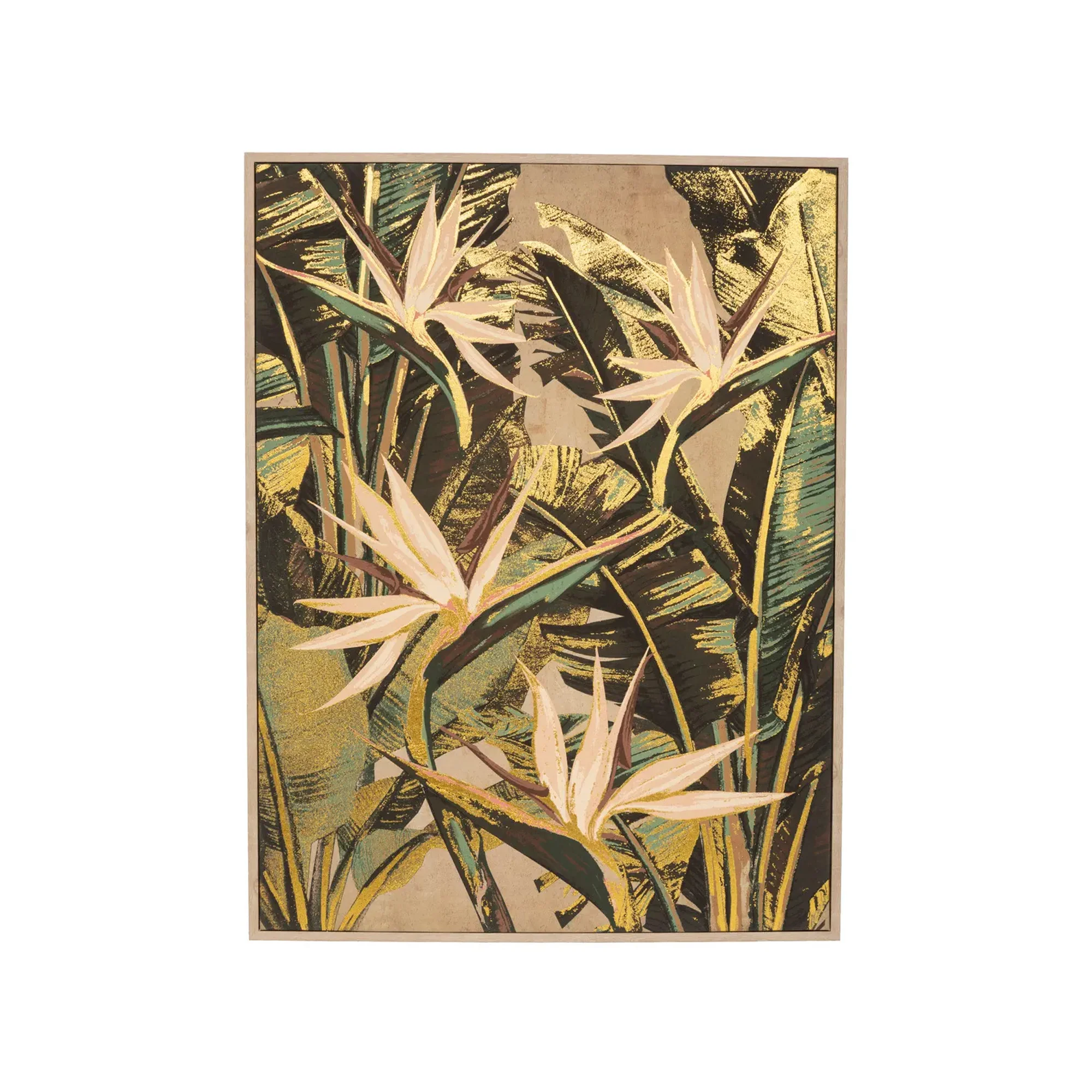 Atmosphera Daphne Wood Framed Canvas Beige