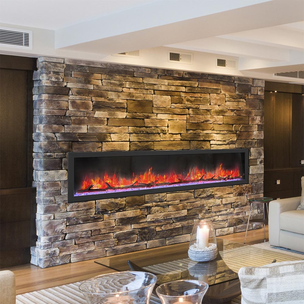 Dynasty 82-in Cascade Linear Electric Fireplace