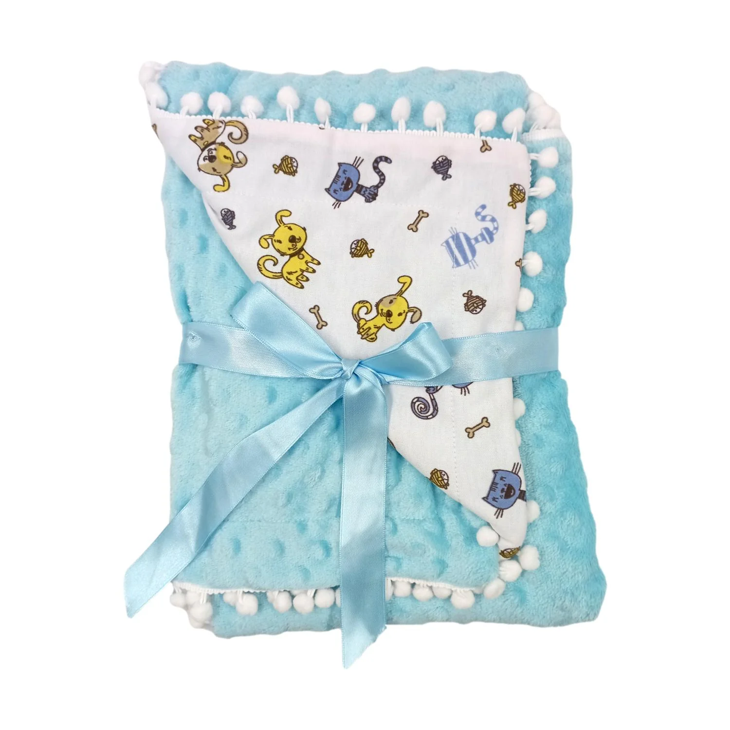 Cobija Doble Faz Pompom 80X1M 4004 Sueño De Angel